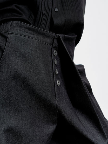 DENIM TEXTURE SUIT TROUSERS