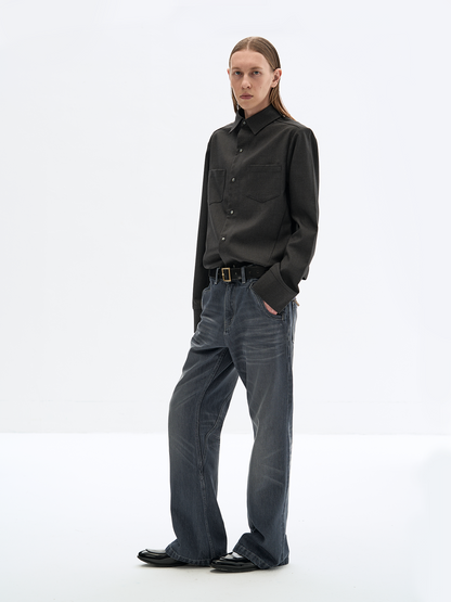 FOG BLUE CHAIN WASHED DENIM