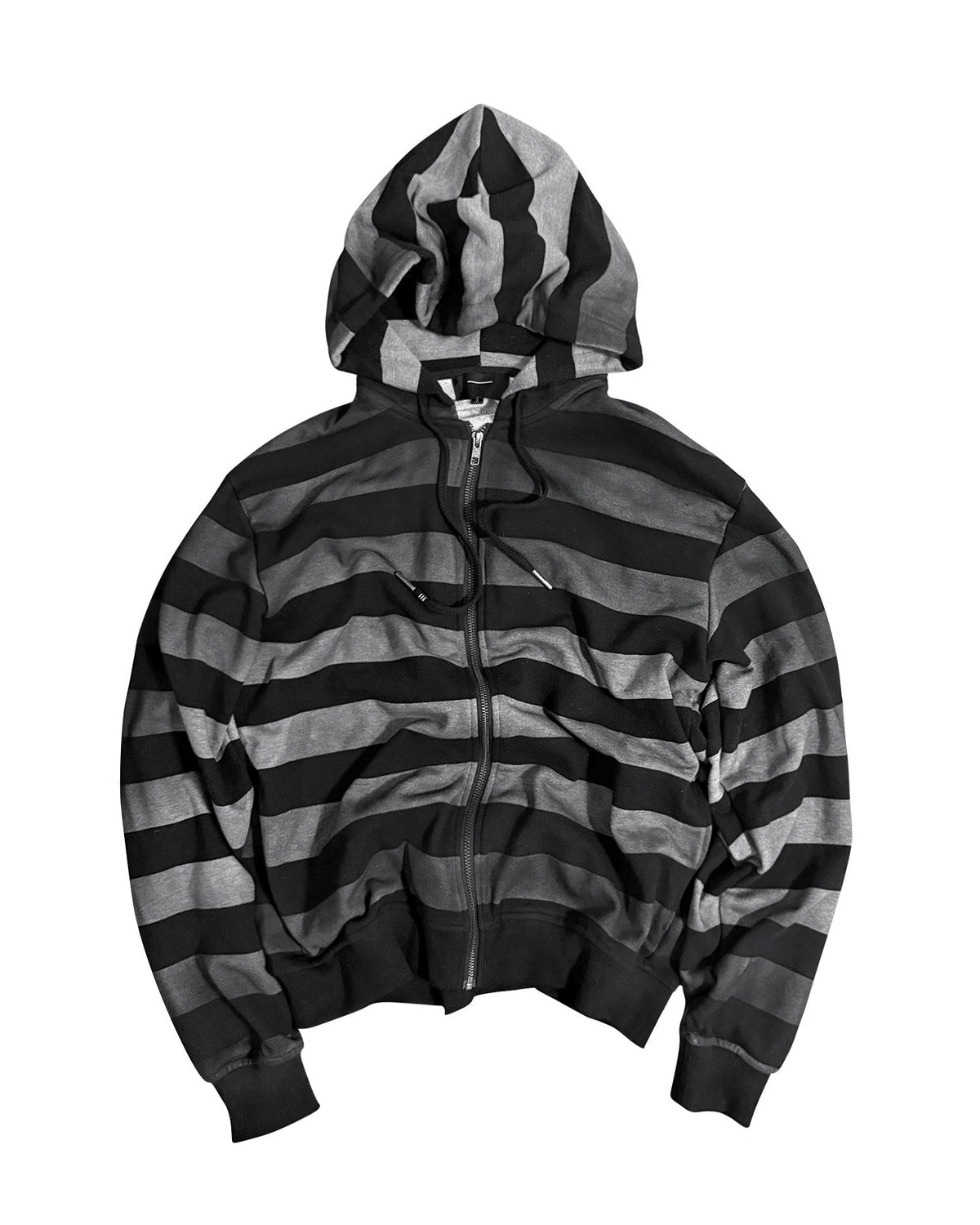 SPRAY STAINED GRADIENT STRIPE HOODIE