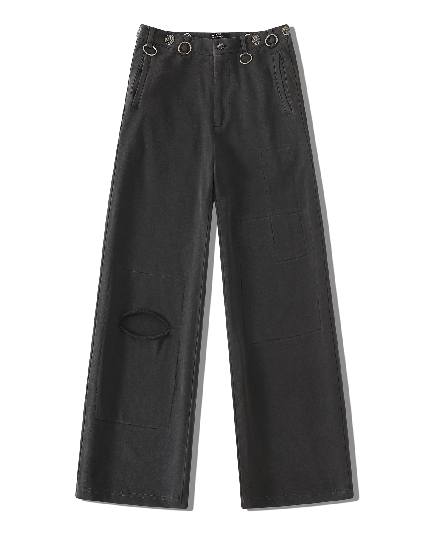WASHED CONTRAST STITCH SWEATPANTS