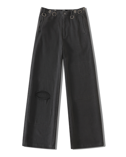 WASHED CONTRAST STITCH SWEATPANTS