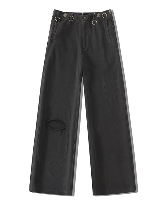 WASHED CONTRAST STITCH SWEATPANTS