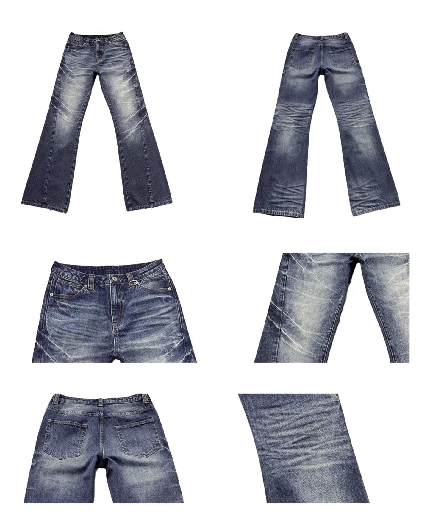 CRACKLE WASHED 13OZ DENIM JEANS