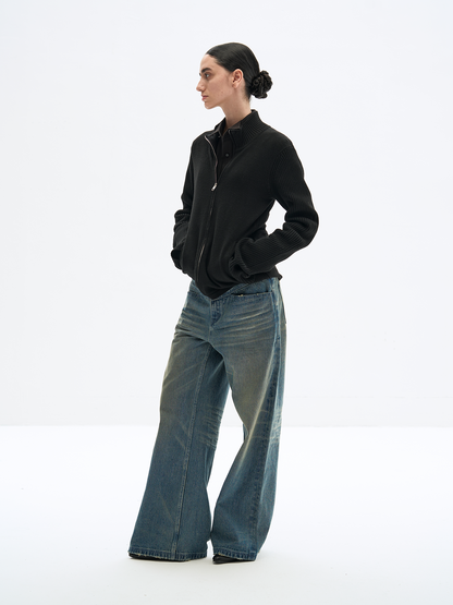 NOSTALGIC BLUE WARP ROLL JEANS