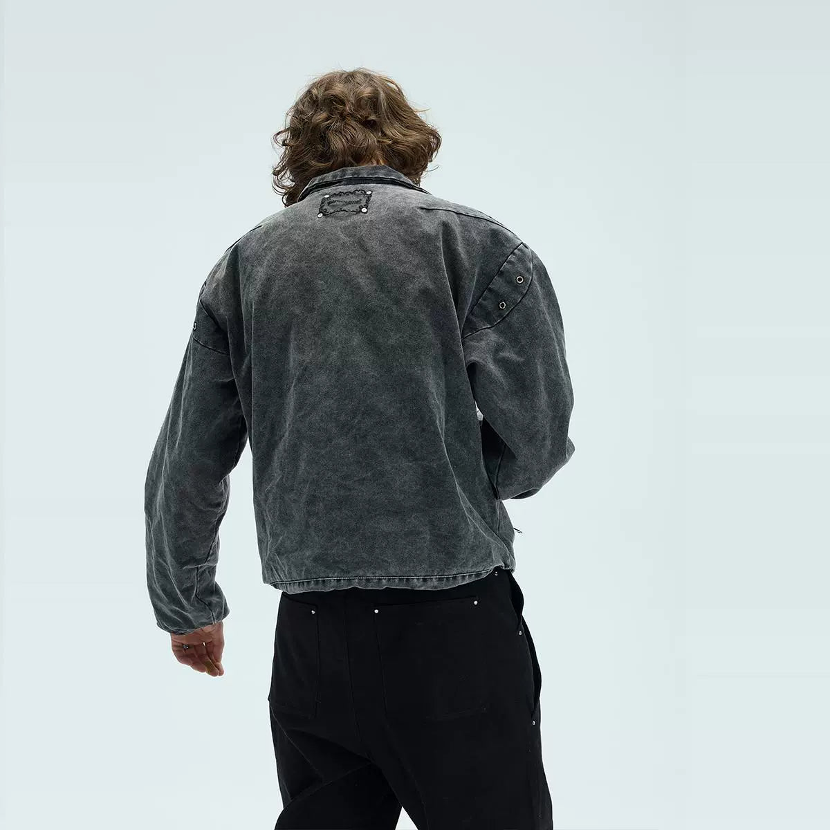 HEAVY WASH RED PADDED JACKET