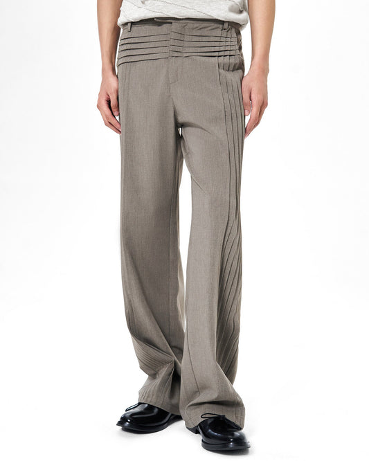 ROCK GREY STRAIGHT LEG TROUSERS