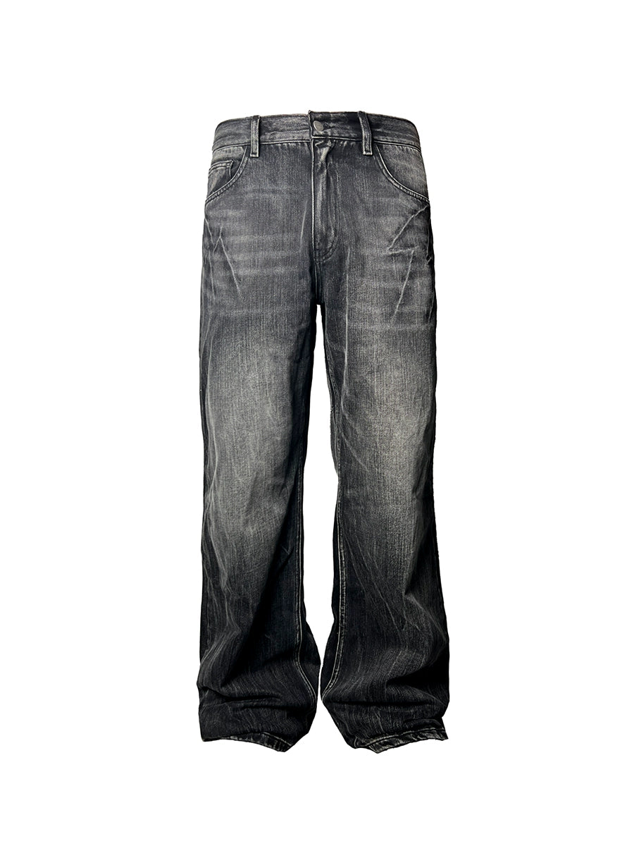 FLASH WHISKER STRAIGHT DENIM JEANS