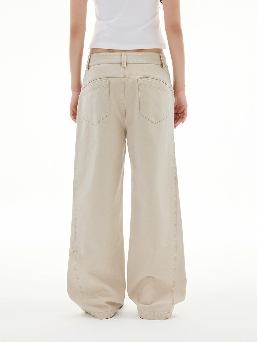 STAR BUTTON VINTAGE STRAIGHT SLACKS