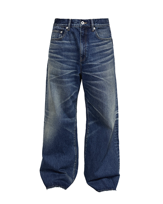 STRAIGHT HIGH OUNCE BLUE DENIM
