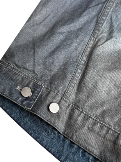 AGED COATED WASH DENIM JACKET