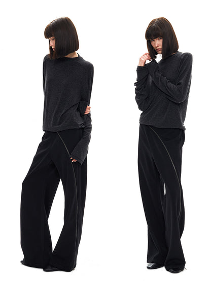 CURVED CHAIN KNIT SWEATPANTS