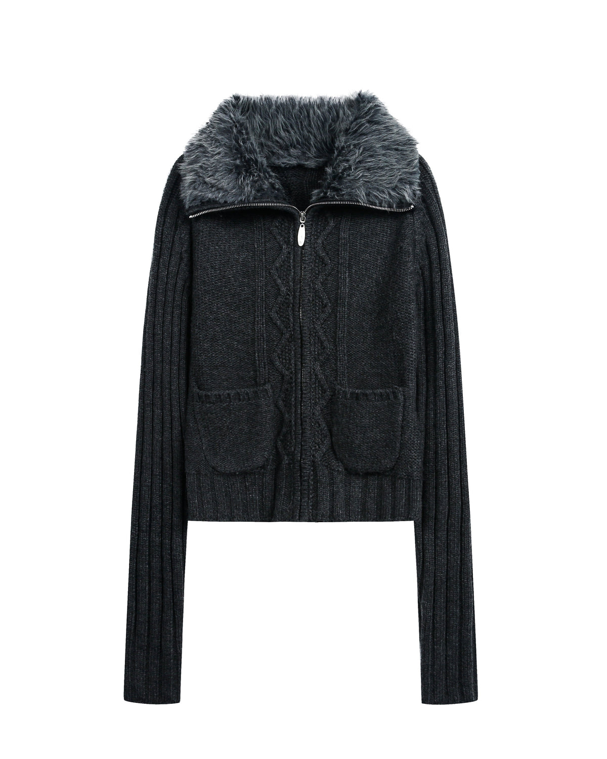 SLIM FIT WOOL LAPEL CARDIGAN
