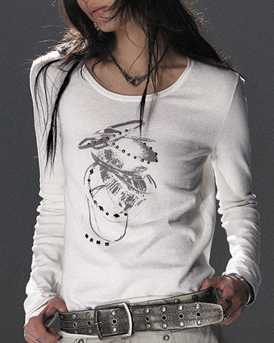METALLIC STUDDED KNIT TOP