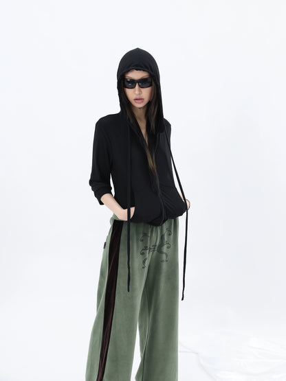 DISTRESSED TOTEM PATCHWORK SWEATPANTS