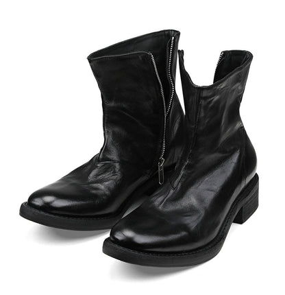 BLACK BLOOD ZIP-UP CHELSEA BOOTS