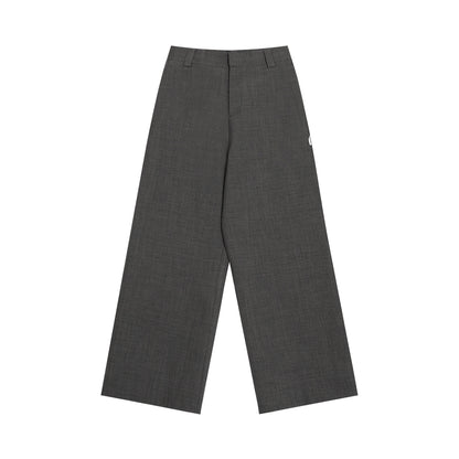 THICK TEXTURED STRAIGHT TROUSERS