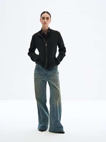 NOSTALGIC BLUE WARP ROLL JEANS