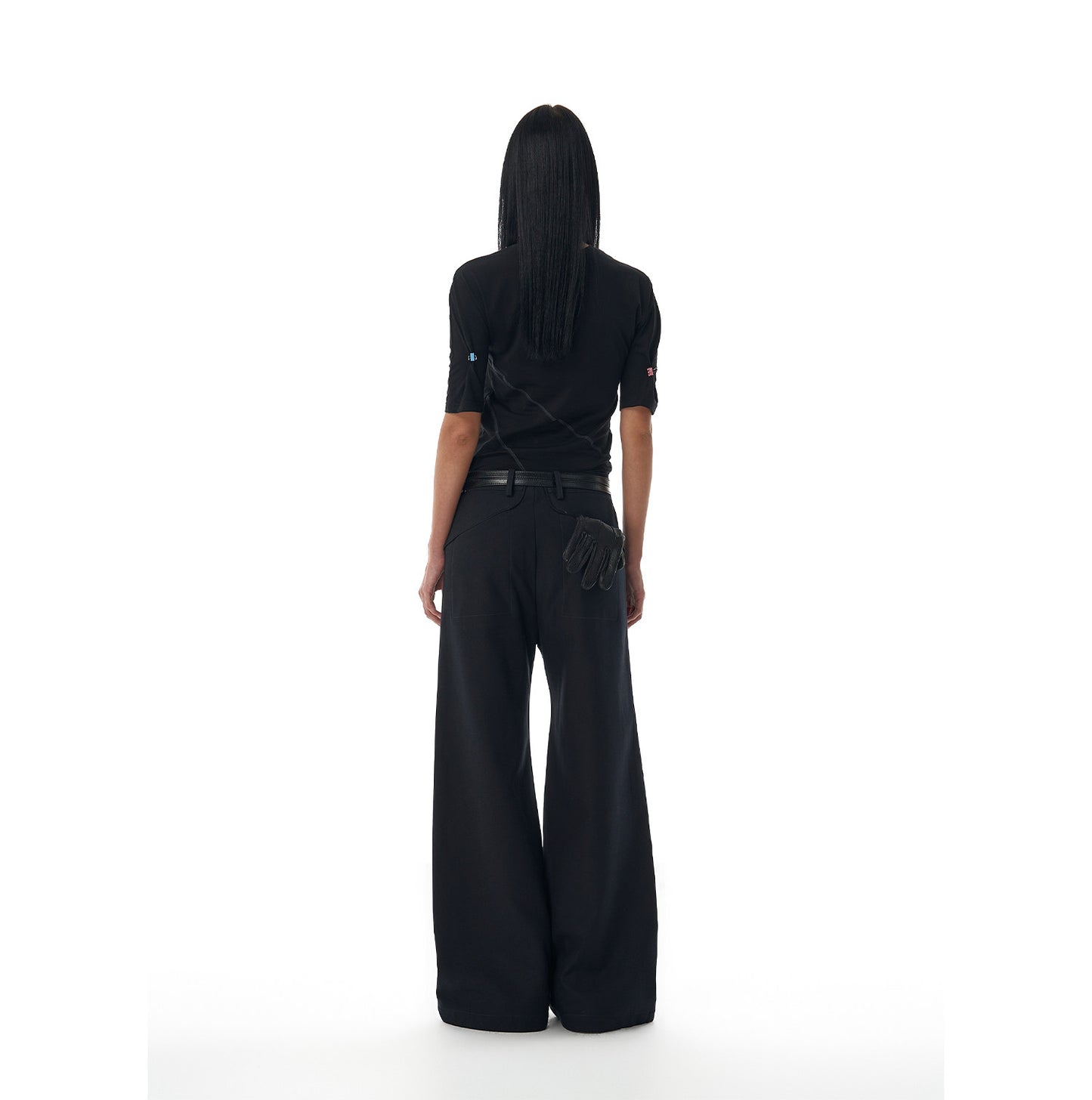 TENCEL A LINE FLARED TROUSERS