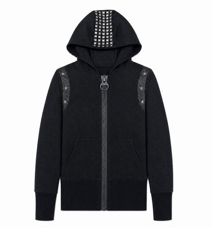 STAR STUD SLIM ZIP HOODIE