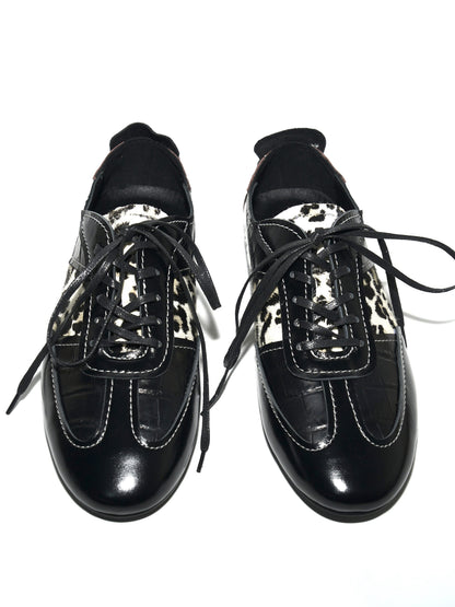 LEOPARD PANEL GERMAN TRAINER SNEAKERS