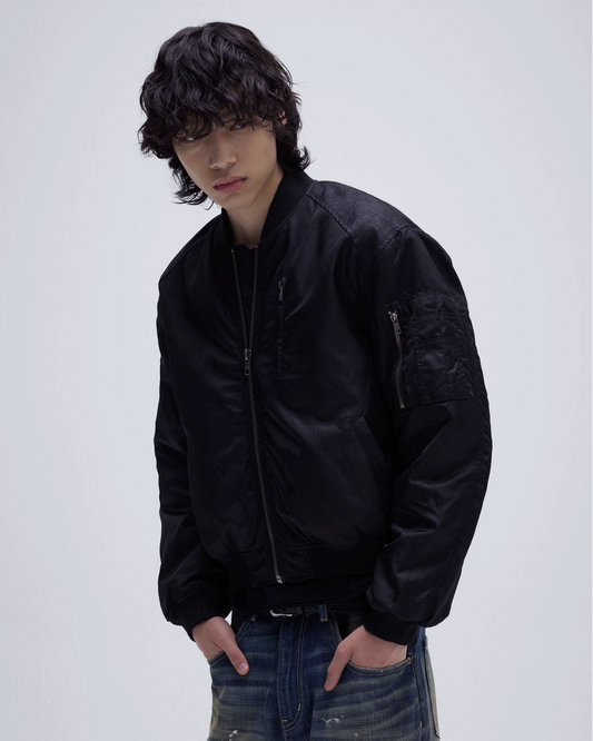 PATCHWORK MA1 STYLE BOMBER JACKET