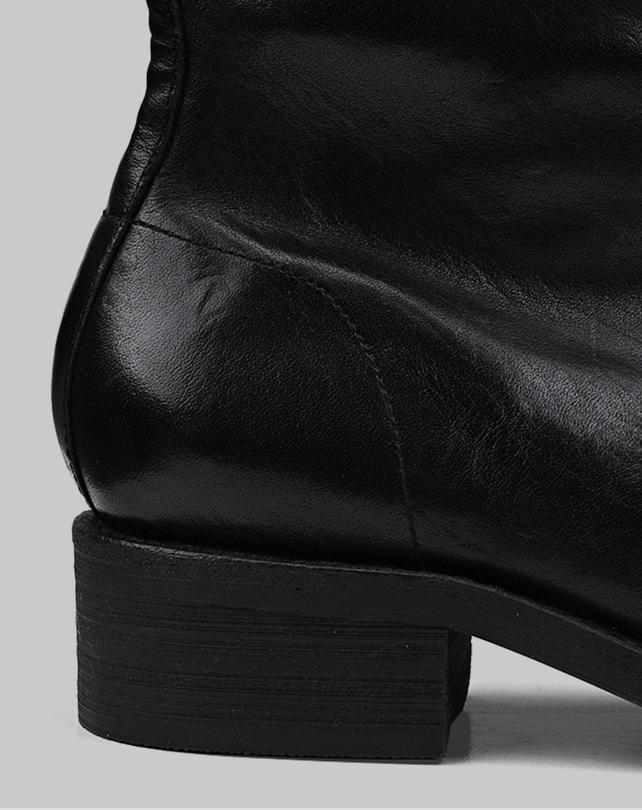 BLACK BLOOD ZIP-UP CHELSEA BOOTS