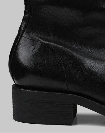 BLACK BLOOD ZIP-UP CHELSEA BOOTS