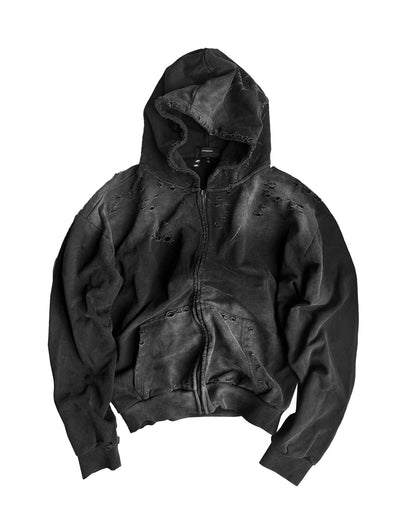 FADED BLACK RUNE HOODED SWEATSHIRT