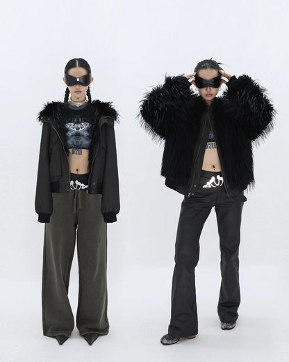 DARK REVERSIBLE PLUSH HOODIE