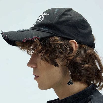 WASHED DISTRESSED BRIM CAP