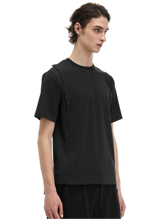 ASYMMETRIC COLLAR TEE