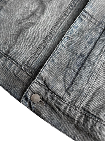 AGED COATED WASH DENIM JACKET
