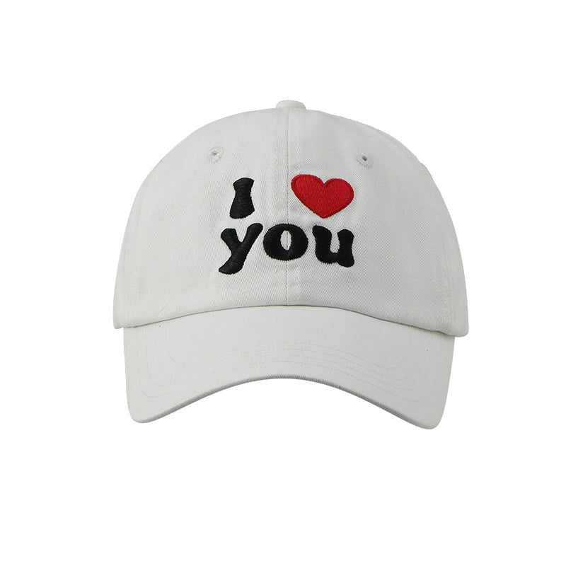 HEART EMBROIDERED BASEBALL CAP