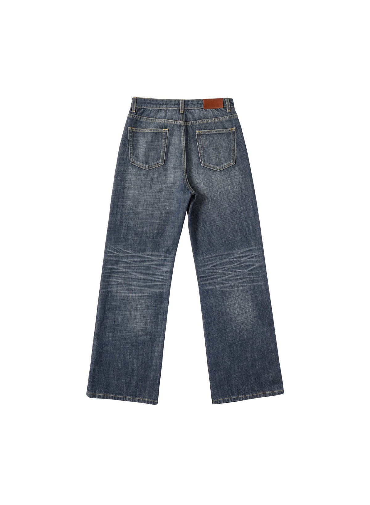 COARSE SLUB STRAIGHT LEG JEANS