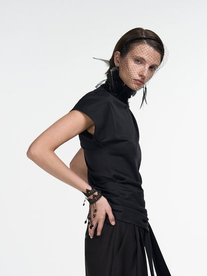 SLIM CUT BLACK TEE