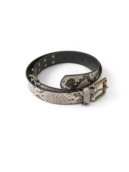 SNAKE EYE RIVETED COWHIDE BELT