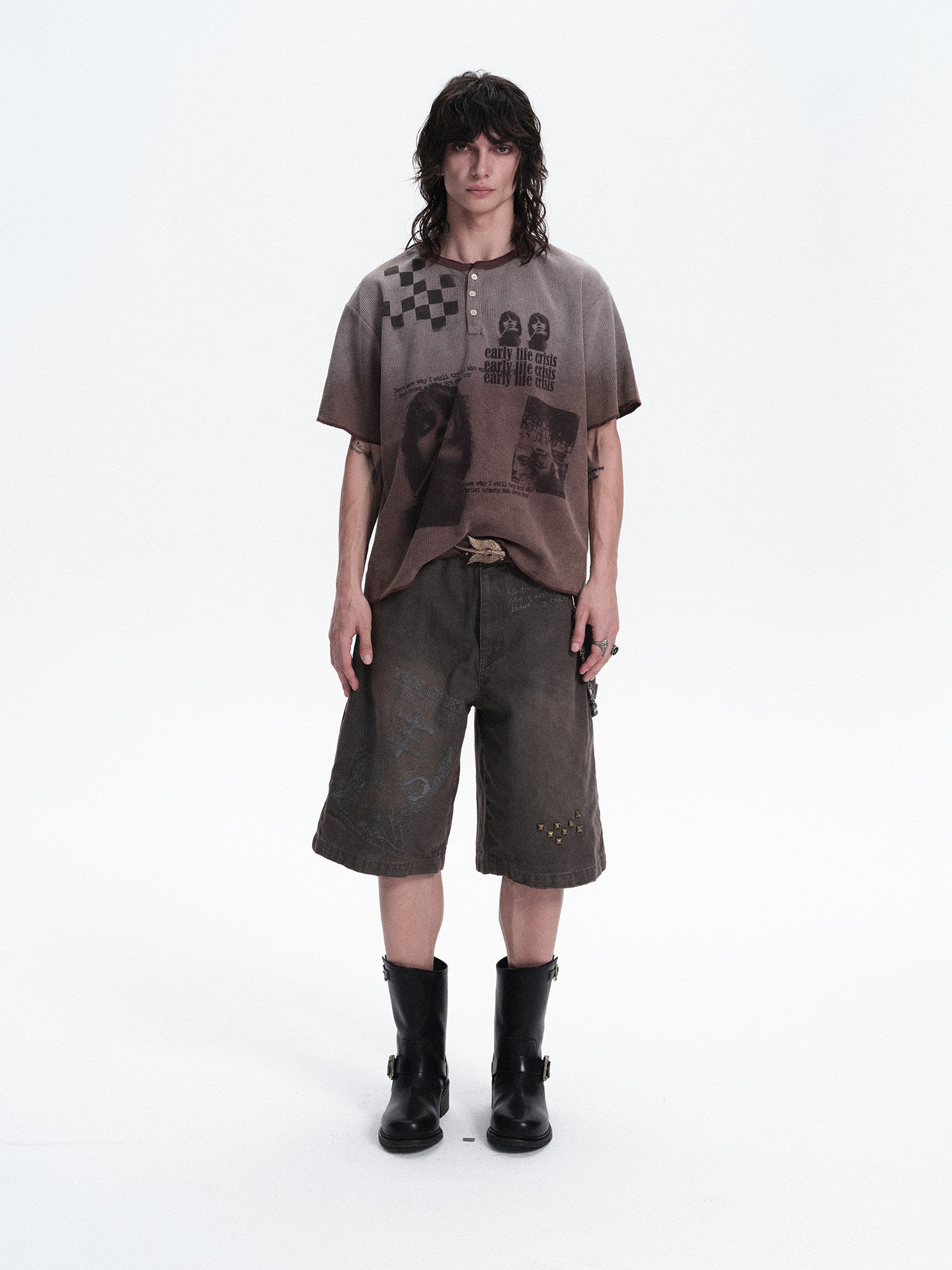 FADED WAFFLE PORTRAIT TEE