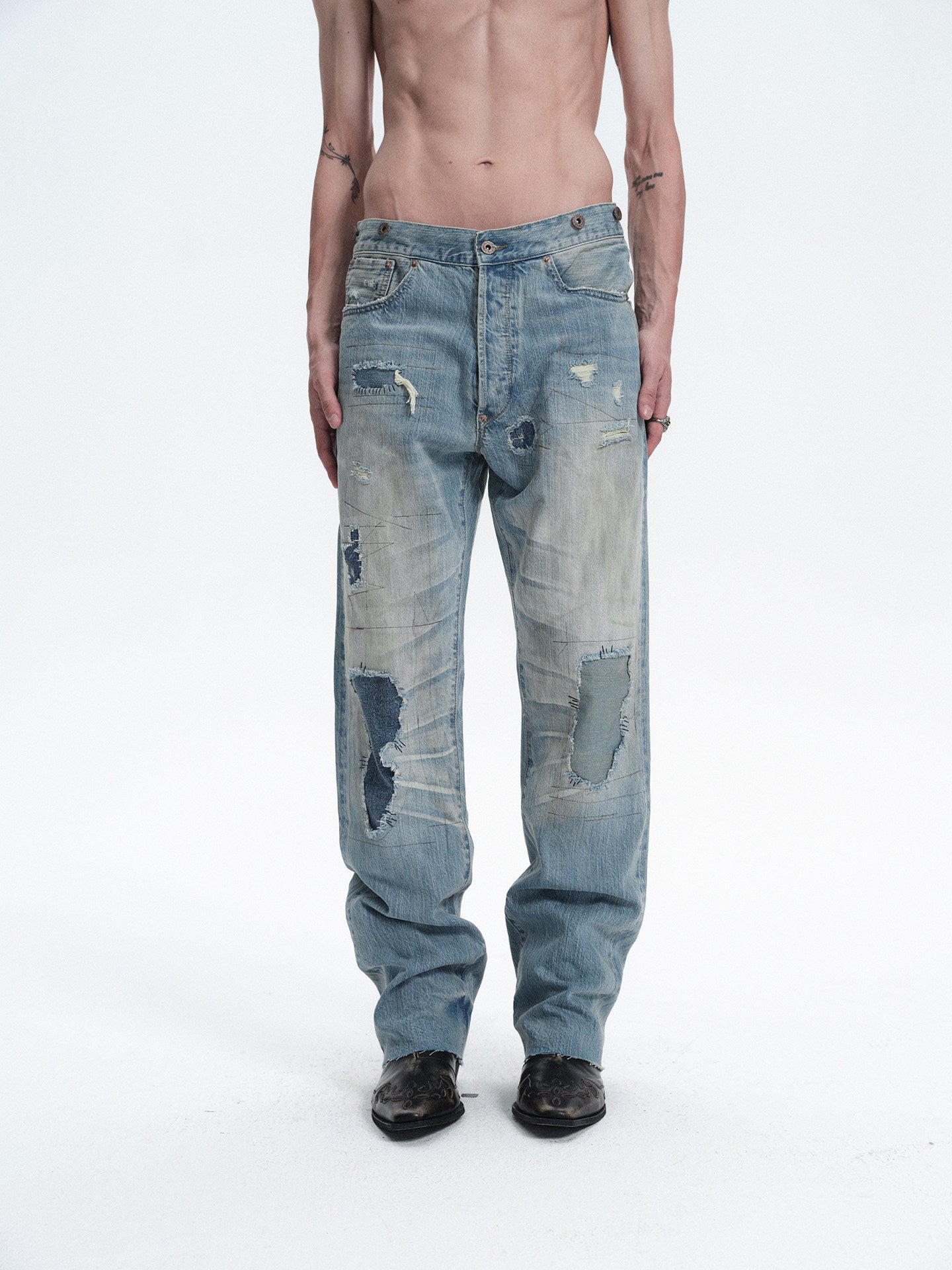 MELANCHOLY PARIS BUCKLE JEANS