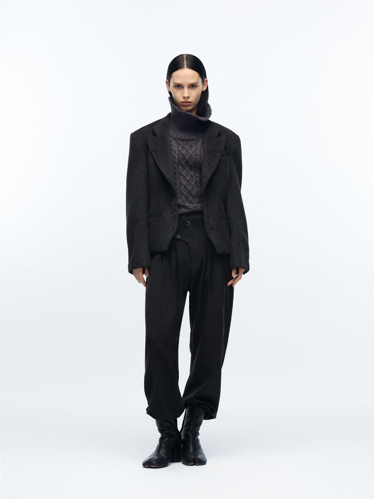 STAND COLLAR WOOL COURT JACKET