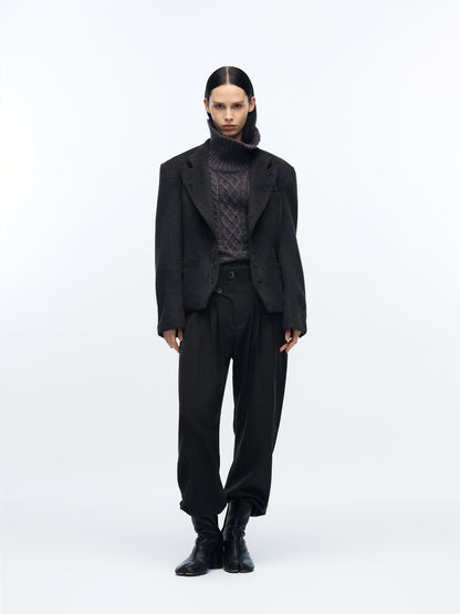 STAND COLLAR WOOL COURT JACKET