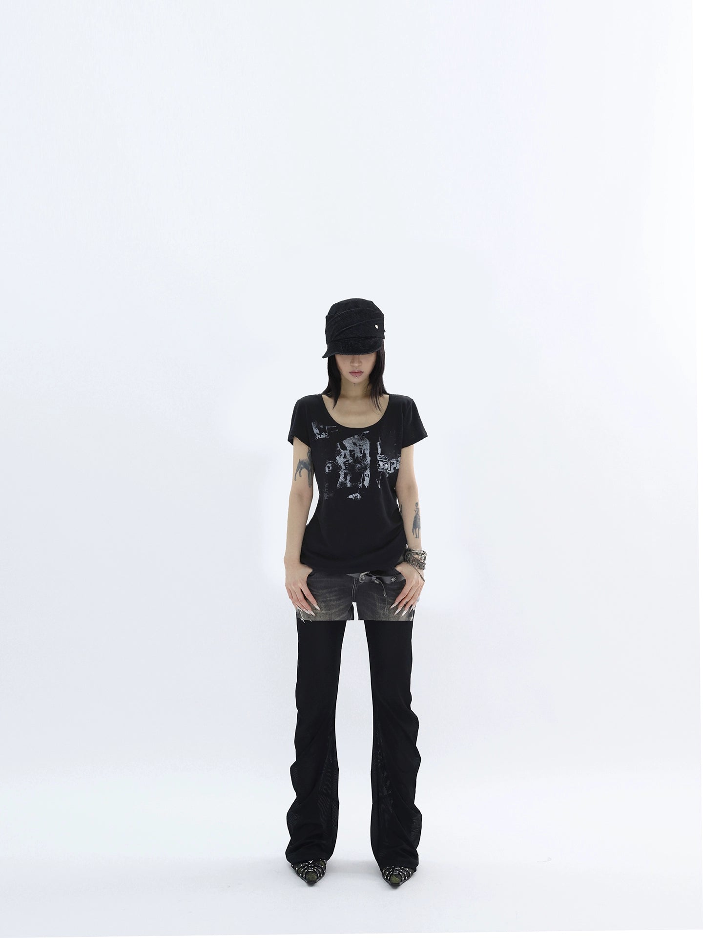 PUNK GRAFFITI TIE WAIST TEE