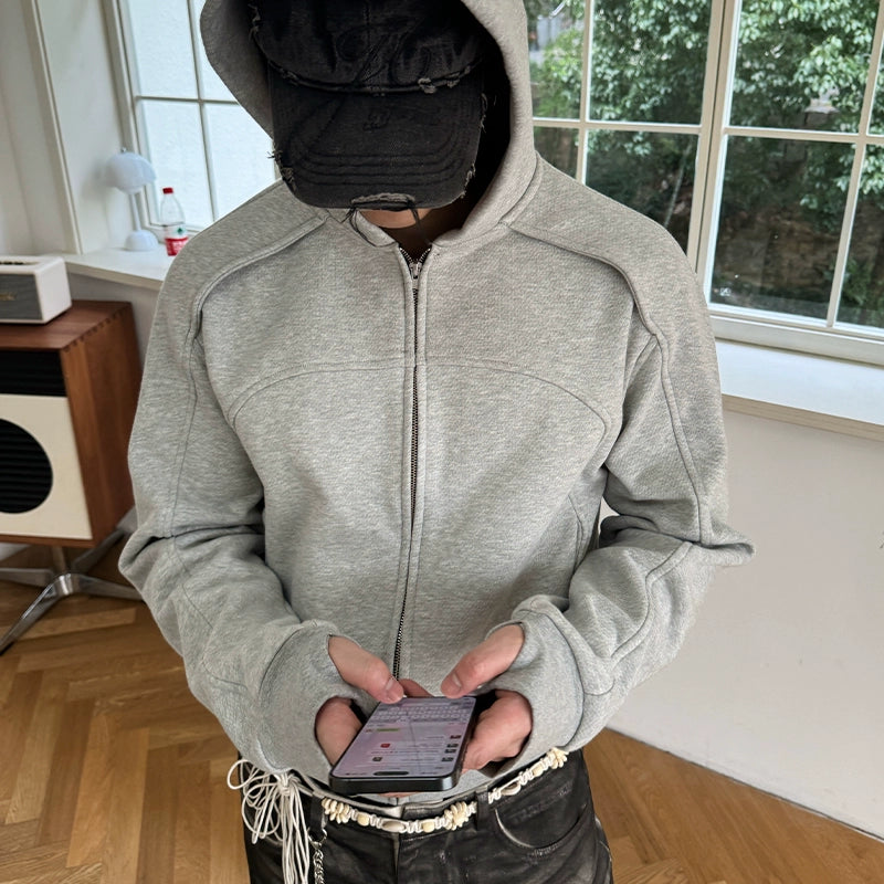 ARMOUR LOOP-ARCH SHORT HOODIE