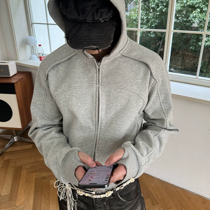 ARMOUR LOOP-ARCH SHORT HOODIE