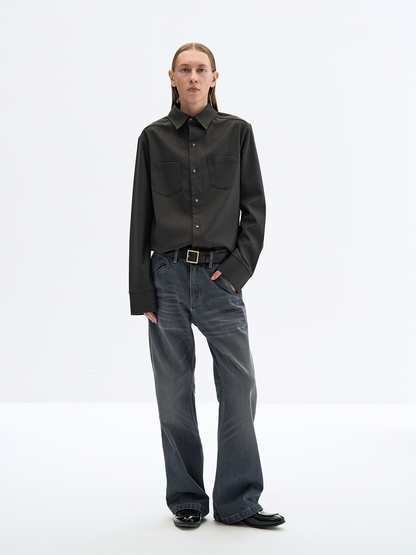 FOG BLUE CHAIN WASHED DENIM