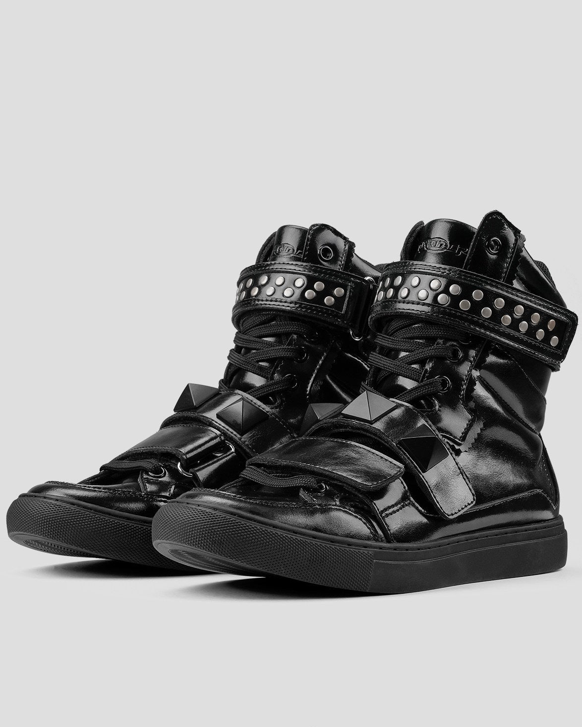 METAL RIVET HIGH TOP SNEAKERS