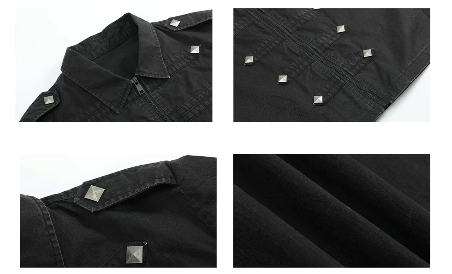 EPAULETTE RIVET ZIP TOP