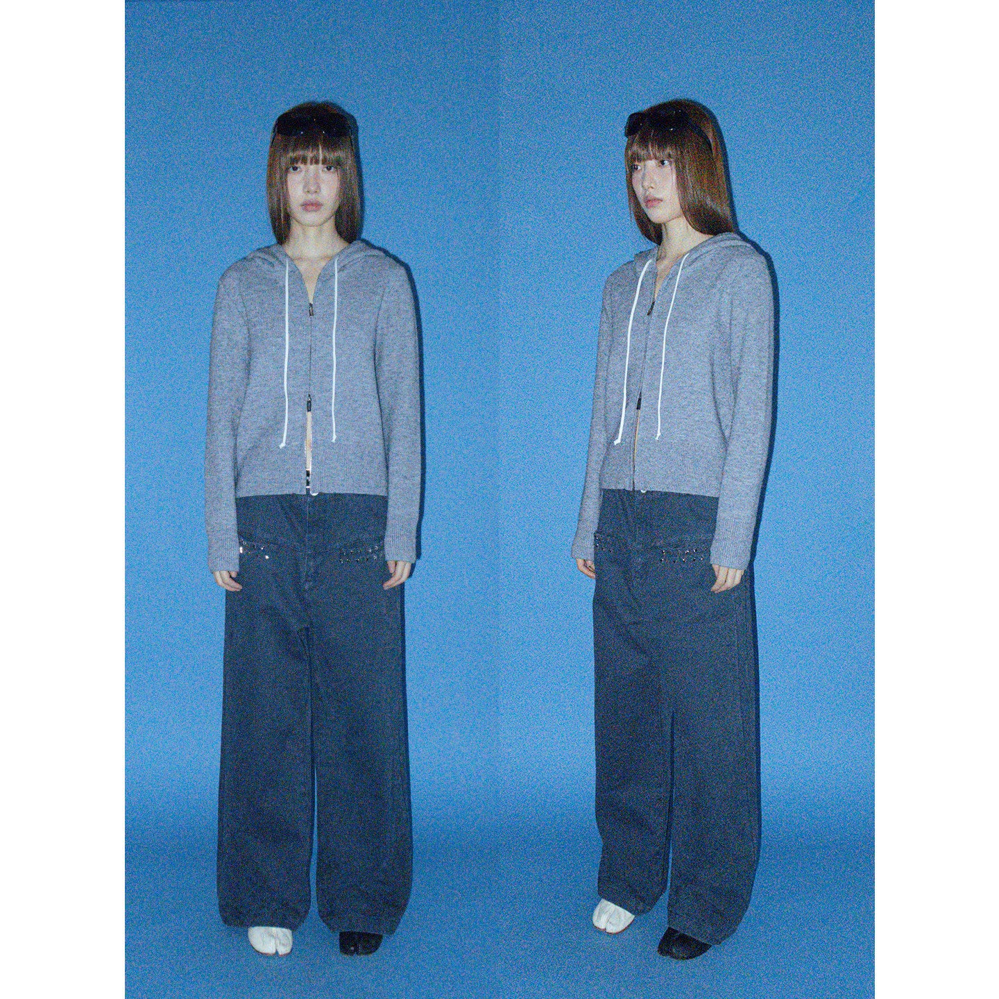 STAR RIVET WASHED LOOSE STRAIGHT CARGO PANTS