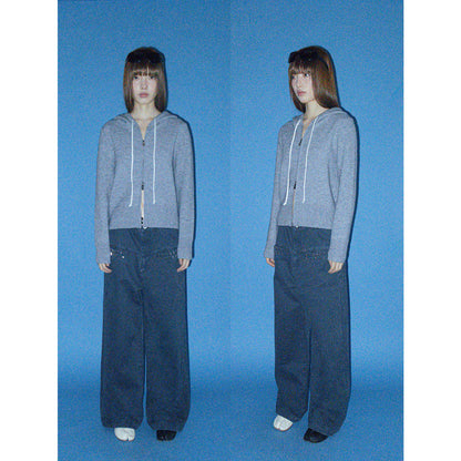 STAR RIVET WASHED LOOSE STRAIGHT CARGO PANTS