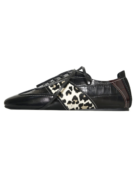 LEOPARD PANEL GERMAN TRAINER SNEAKERS