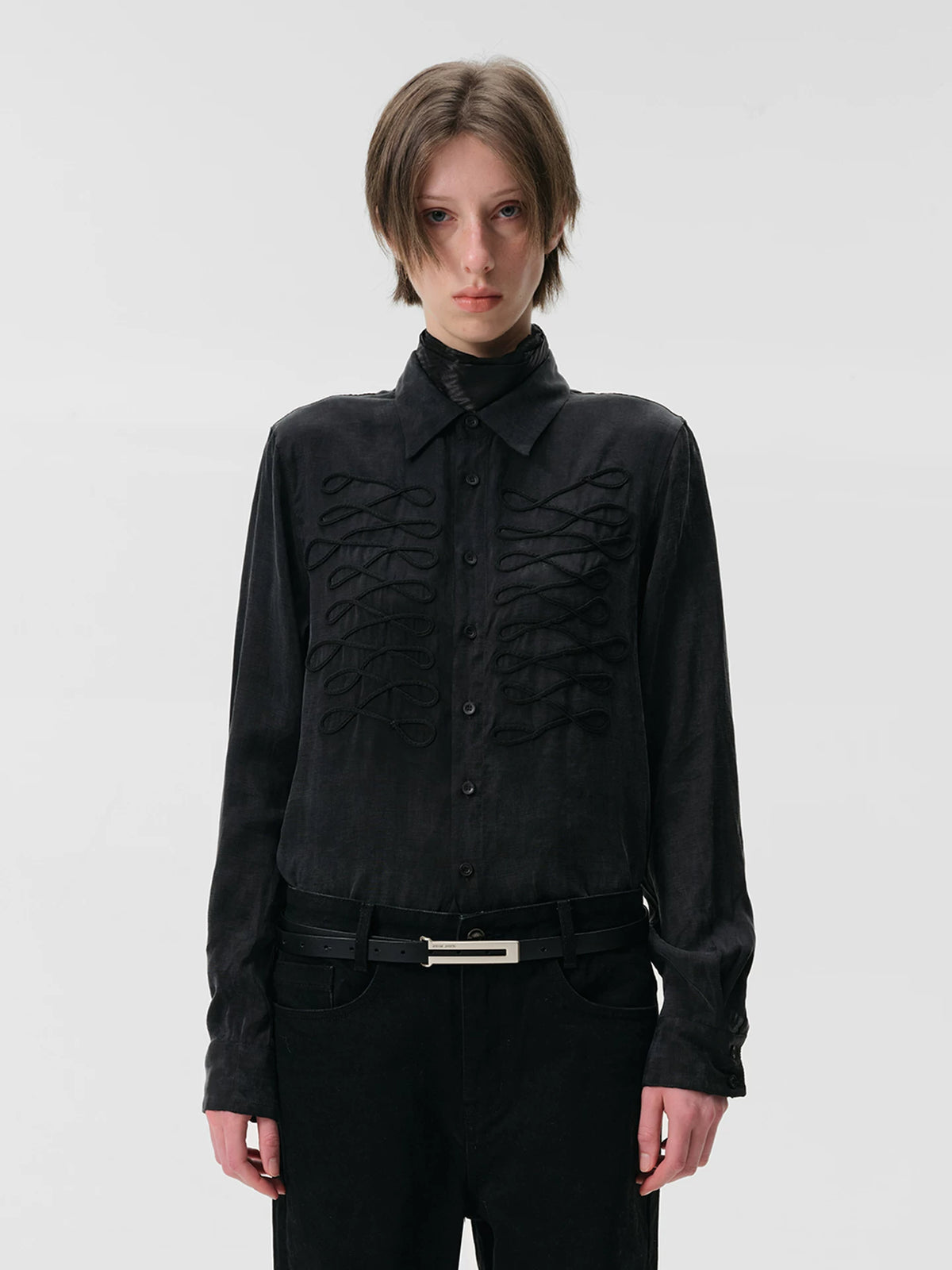 IMPERIAL COURT CORD EMBROIDERED SHIRT